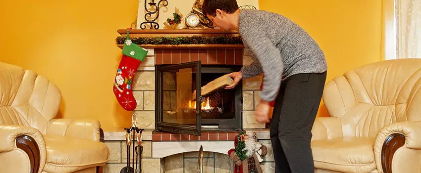 Rusted Metal Fireplace Restoration in Xenia, Ohio